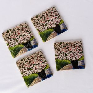 Claude Monet Marble Stone Coasters - set of 4
