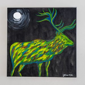Pyschedelic Moose Unframed Original