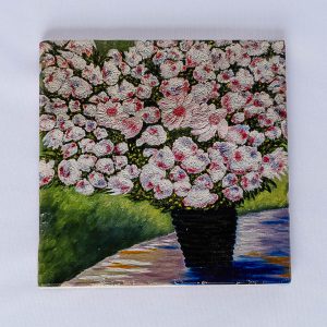 Claude Monet Marble Stone Coaster - 4" x 4"